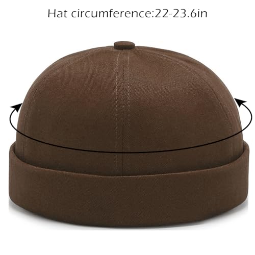 Image of Dome Brimless Hats for Women Men Beanie Docker Cap Sailor Skull Cap