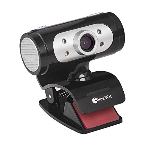HD Webcam, Sea Wit 720p USB PC Web Camera with Microphone LED Light For Computer Laptop, Video Calling and Recording Streaming Cam For Skype Facebook Youtube, Compatible For Windows Mac