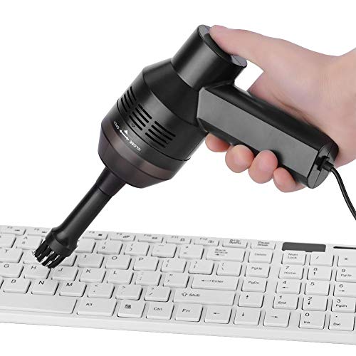 Topiky Limpiador de Teclado, Aspirador de Mano Mini USB Recargable con Teclado para Limpiar el Polvo, pelos, Migas, restos para computadora de Escritorio, Piano, computadora(Negro)