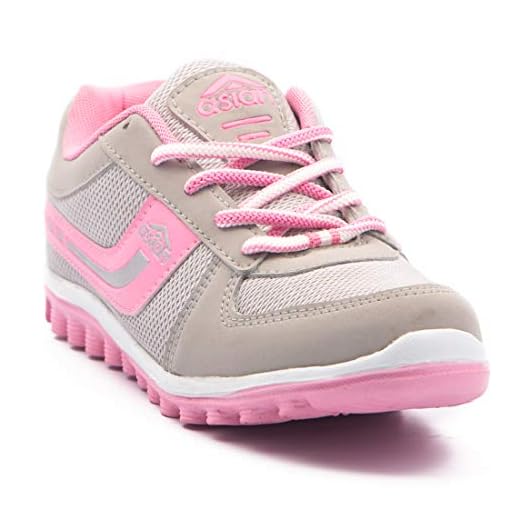 ASIAN Women's Light Grey And Pink Running & Walking Shoe - 6 UK