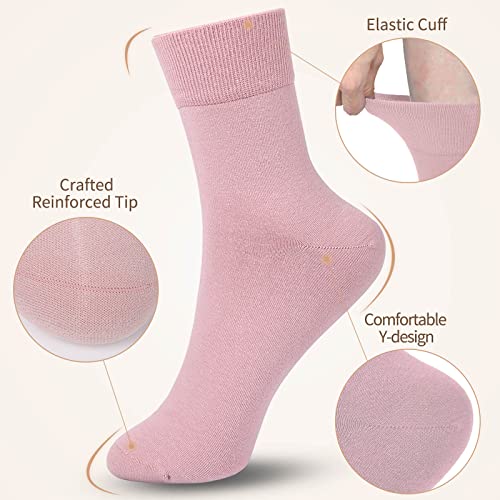 Image of FGZ Women Thin Cotton Socks Soft Cozy Socks Cute Ankle Crew Socks 5 Pairs