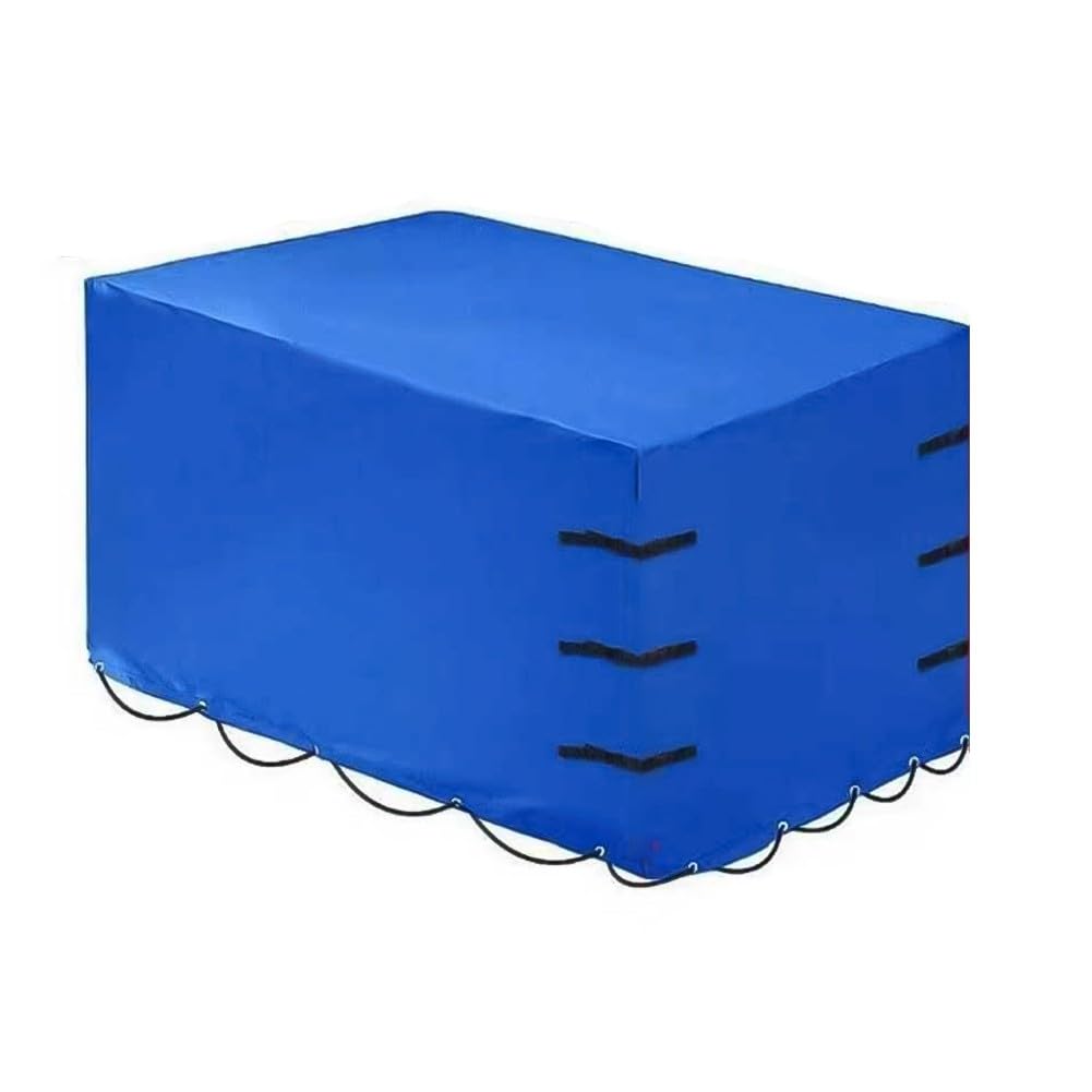 Funda impermeable para remolque, tela Oxford 420D, resistente al viento, UV, para protección para lona de descarga resistente con dobladillo elástico, color negro, 210 x 114 x 90 cm