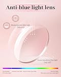 LUFF Rimless Verres de lecture pour les femmes Blue Light Blocking,Léger Léger Lecteurs d'ordinateur sans cadre Anti Eyestrain