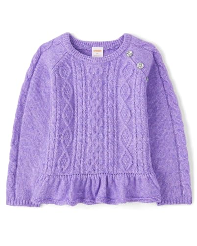 Gymboree Girls' and Toddler Long Sleeve Peplum Pullover Sweater