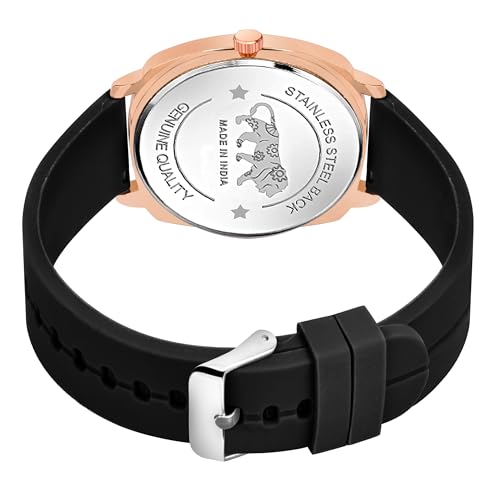 Image of styledose Minimalist dial Softest Adjustable Silicon Belt Quartz Analog Date Display Wrist Watch for Men