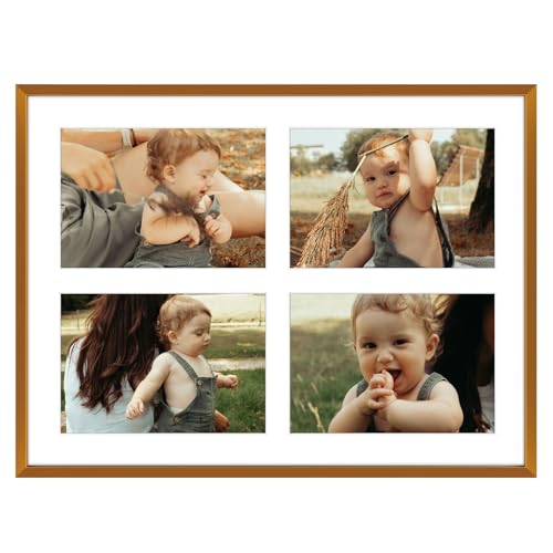 Golden State Art 12x16 Collage Frame w/Mat for 4 5x7 Photos Bronze 1 Pack