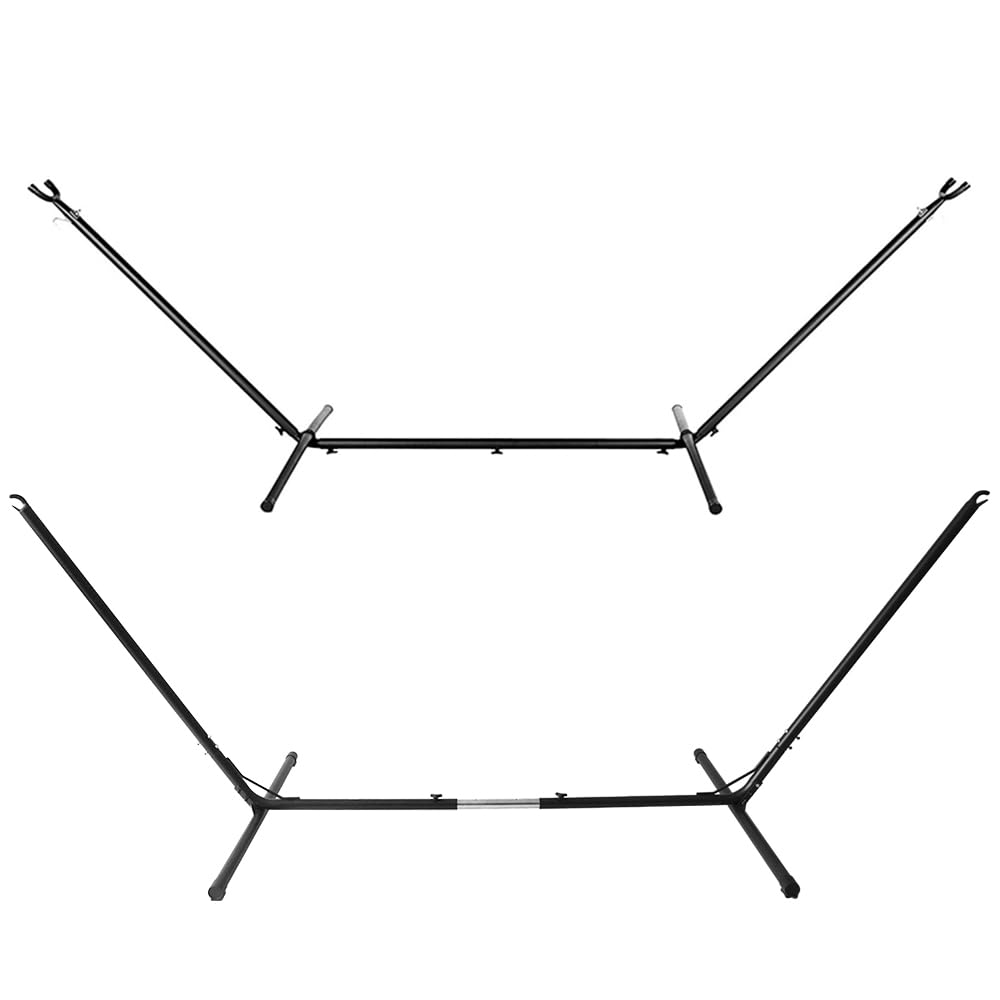 Soporte de silla colgante de metal para silla colgante en pie, hamaca de interior, soporte para interior y exterior, para jardín, balcón y casa (311-386 x 105 x 123 cm)