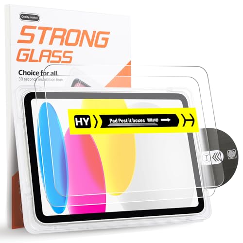 TiKeDa 2 Pack Screen Protector for iPad A16 11 inch 11th/10th Generation 10.9 Inch (2025/2022), Tempered Glass with Auto Application Tray for iPad 11/10 Gen, Easy Installation,Case Friendly (2)