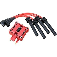 AIP Electronics Dragon FIRE Performance Power Pack Kit Direct Fit Ignition Coil Huge 10mm Plug Wires Compatible with 2002-2008 Mini Cooper & Cooper S 1.6L L4 Replaces GN10142 54058 OEM Fit Kit-1124