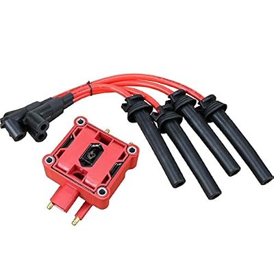 AIP Electronics Dragon FIRE Performance Power Pack Kit Direct Fit Ignition Coil Huge 10mm Plug Wires Compatible with 2002-2008 Mini Cooper & Cooper S 1.6L L4 Replaces GN10142 54058 OEM Fit Kit-1124