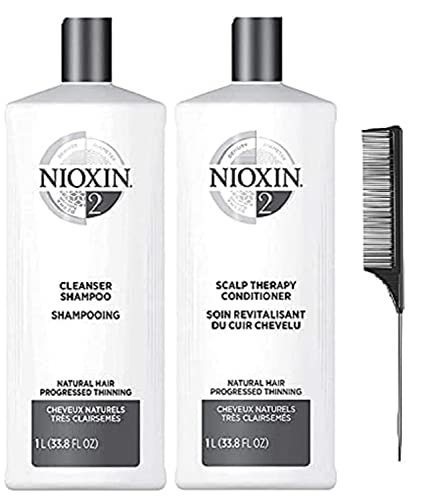 Cleanser Shampoo System 1-6, Hair Care for Fine/Normal and Color/Chemically-Treated Hair with Thinning, 33.8 fl oz With Nice Steel Com (System 2 Duo) Cleanser Shampoo System 1-6, Hair Care for Fine/Normal and Color/Chemically-Treated Hair with Thinning, 33.8 fl oz With Nice Steel Com (System 2 Duo)