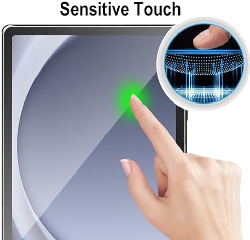 KZIOACSH Samsung Galaxy Tab A11+/A11 Plus/Tab A9+/Tab A9 Plus için Ekran Koruyucu, 2'li Paket HD Temperli Cam Ekran Koruyucu Kapak HD Şeffaf Yüksek Sertlik Çizilmez Parmak İzi Önleyici Ekran Filmi - Görsel 5