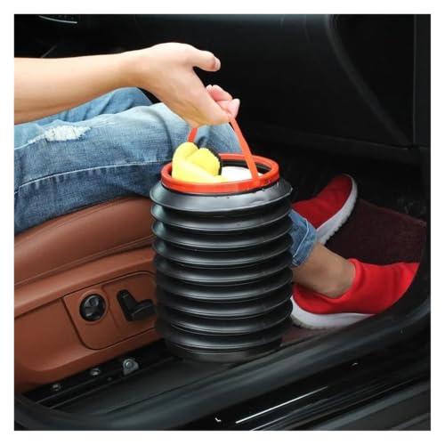 Contenedor de basura para coches de 4L y cubo liquido impermeable para limpieza interior 2