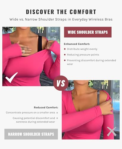 Cosmolle Womens Seamless Bra Comfort Everyday Bra Stretch Wirefree T-Shirt Bra With Support And Lift thumb #1