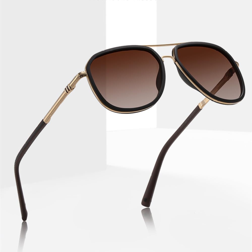 Gafas de sol de lujo para hombre, gafas de sol para conducir, gafas de sol masculinas, gafas de sol clásicas grises para viajes y pesca, UV400