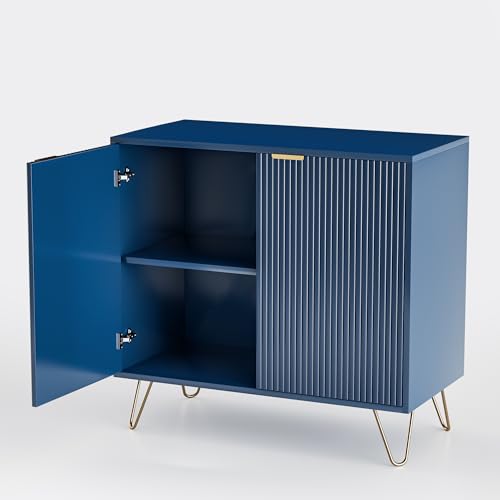 Wnvivi Buffet de Salle à Manger à 2 Portes, Meuble de Rangement de Bureau, Meuble décoratif de Cuisine et de Salon, Console Moderne, Meuble de Bar à café...