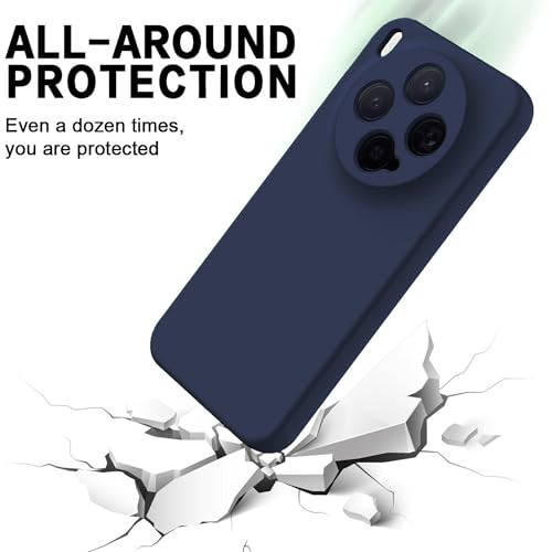 Image of FIRST MART Matte Silicone Back Cover for Vivo X300 - Blue