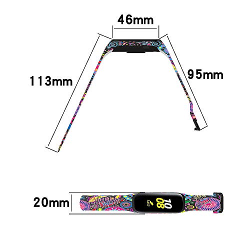 HNQH Pulseiras de relógio compatíveis com Samsung Galaxy Fit2, SM-R220 pulseira de relógio com estam