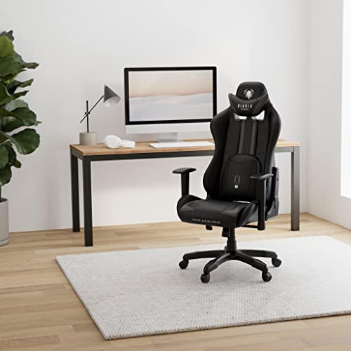 DIABLO X-Ray Sedia Gaming Gamer Poltrona da Ufficio Scrivana Braccioli 4D Design Ergonomico Perforazione Pelle Sintetica Funzione di Inclinazione Nero-Grigio Normal (L) - Immagine 1