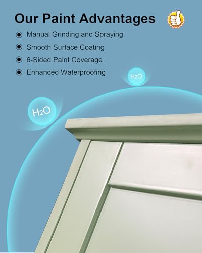 VIMYFAMY Bathroom Cabinet Wall Mount Buffering Hinge,23"x29" inch Over Toilet Storage Cabinet and Adjustable Shelves, Large Space Wooden Medicine Cabinet (Light Green) - Image 4