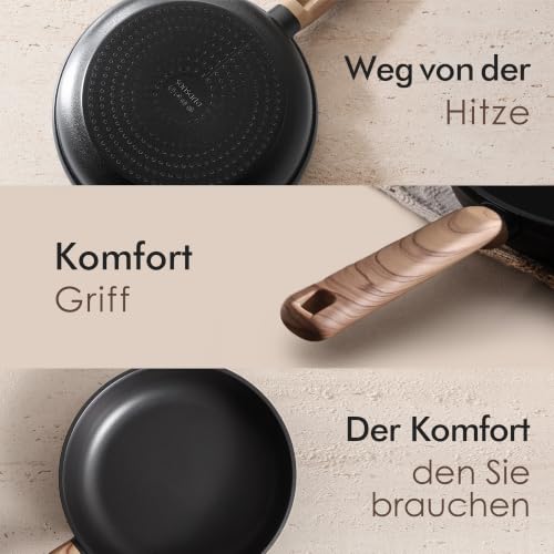 SENSARTE Antihaft Bratpfanne 24 cm, Beschichtung Pfanne Induktion – Ansicht 5