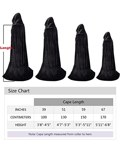 Grajtcin Velvet Hooded Cloak White Robe Wizard Cape With Hood Men Halloween Angel Costume For Women (150Cm/59, White) #TOP4