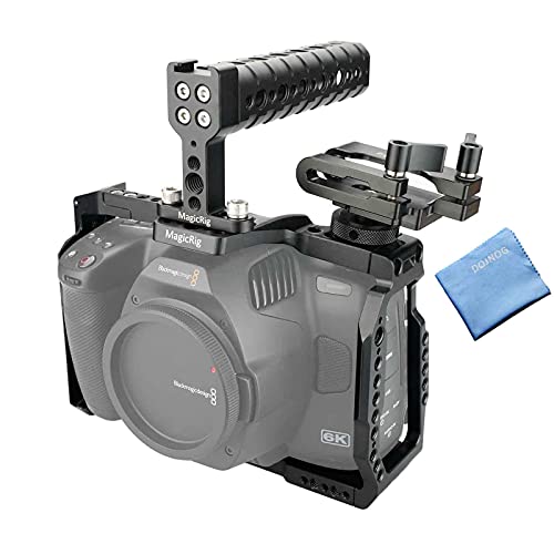 Cage BMPCC 6K Pro complète pour fixation poignée et SSD T5 caméra