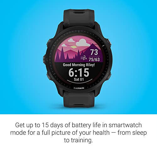 Garmin 010-02638-10 Forerunner® 955, smartwatch de corrida GPS, adaptado para triatletas, bateria de