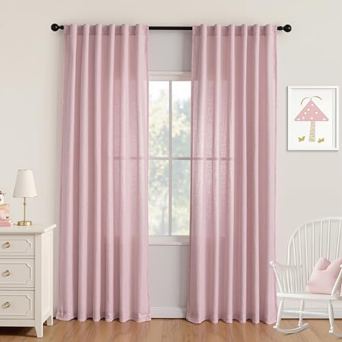 MYSKY HOME Pink Curtains