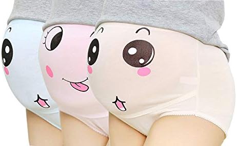 Cotton Whisper 3 Pack Pregnancy Maternity Printing Smile Adjustable （S / 3XL）