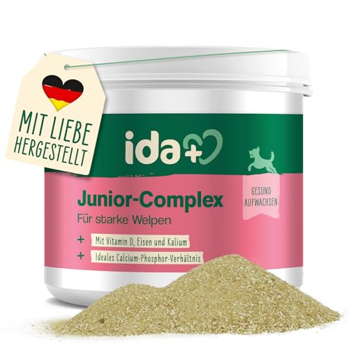 ida+ – Junior Complex 400g – Vitamine & Mineralstoffe für Hundewelpen – Gesundheitsprodukte für Hunde für ideales Wachstum von Welpen - Nahrungsergänzungsmittel Hund - Mineralien für Hunde