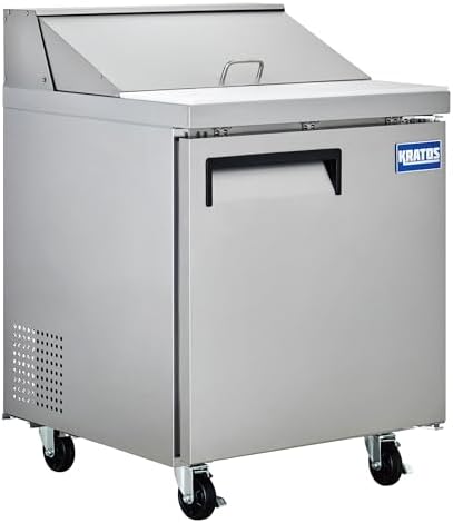 Kratos Prep Table with removable cutting board and 8 food pan capacity
