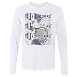500 LEVEL Valentin Vacherot Tennis Psychedelic Name Long Sleeve Shirt (White, Small)