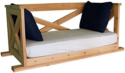 St Michaels Fine Woodworking and Cabinetry The Original Chesapeake Bay Porch Swing Bed - Natural Cedar - Crib Size 28Wx52L Mattress