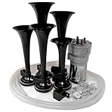 Dixie Air Horn Black - Dixieland Premium Full 12 Note Version - 12 Volt