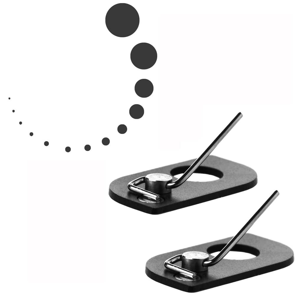 2 Pièces Repose Flèche Magnétique en Acier Inoxydable Tir À l'arc Lh Arc Recourbé Repose Flèche pour Cible Chasse Professionnel Sports De Plein Air Gear Accessoire (Noir)