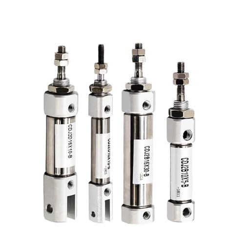 AYJYZHIAG Mini Klein CDJ2B CDJ2D Typ doppeltwirkender pneumatischer Luftzylinder Einzelstange 10 mm 16 mm Bohrung 20 mm 25 mm 30 mm 150 mm Hub CDJ2B16(Stroke 35mm -B,CDJ2D16 (Bore 16mm))