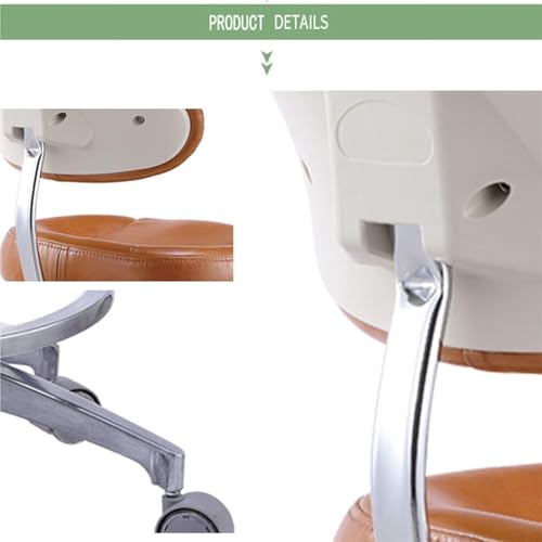 Tabouret dentaire réglable en cuir PU avec roulettes pour cabinet médical - 3