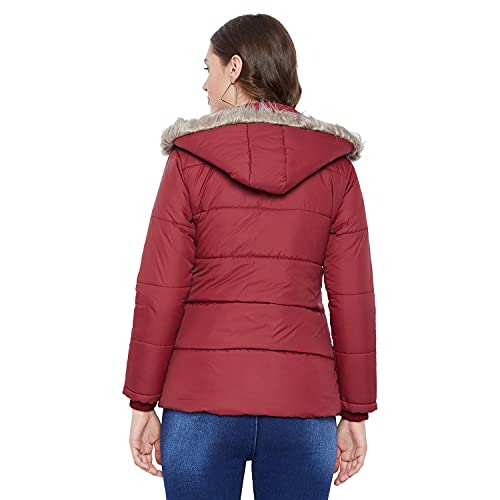 Image of VERO AMORE Women's Black winter wear full sleeve solid parka Jacket-2072A