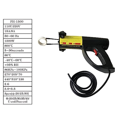 Aquecedor de Indução, Retardador de Chama Portátil 1500 W 50-60 Hz Aquecedor de Indução Eletromagnét