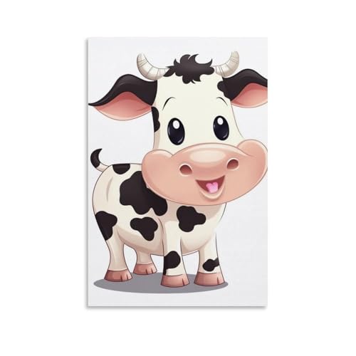 Impression sur toile vache 60x90cm sans cadre pour salon