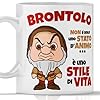 12Print Tazza brontolo divertente idea regalo di natale e ogni occasione per amica, amico, collega, zia, zio e tutti I parenti - tazza BRONTOLO