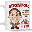 12Print Tazza brontolo divertente idea regalo di natale e ogni occasione per amica, amico, collega, zia, zio e tutti I parenti - tazza BRONTOLO