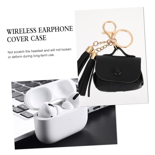 TEHAUX Earphone Cover Case for Shockproof Tassel Bag Style with Keychain Impact Resistant Scratch Earbud Protection Compatible with Apple Generation Portable Travel Accessory