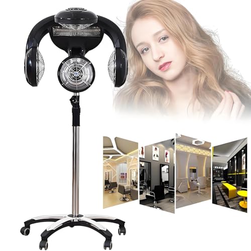 COAKUE Vaporizador de peluquería Independiente, procesador de Color, Altura Ajustable, procesador para el Cuidado del Cabello en casa y Salones de Belleza. UprightType-BlueLight