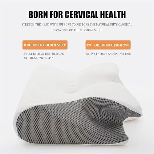 Sleep Apnea Pillow, Pillow for Sleep Apnea, Cervical Memory Foam Breathable Contour Pillow for Side Sleepers, Back Sleepers, Stomach Sleepers (Black) - 4
