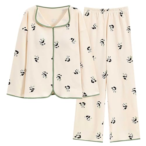 Genérico Women Secret Pijama Lactancia Invierno Women S Petite Pajama Set Petite Length Top Wide Leg Pants Pantalones Pijama Mujer Pijamas Mujer Bolsillos Green L