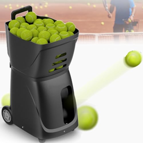 Tennis Ball Machine, Portable Automatic Ball Launcher for Practice, 100 Large Capacity for All Players - Ideal Training Equipment