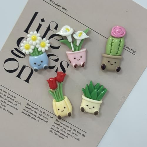 5 Imanes Decorativos de Flores para Refrigerador miniatura 3