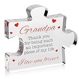 Gifts for Grandpa - Engraved Acrylic Block Puzzle Gift 3.35 x 2.76 inch - Novelty Birthday, Christmas, Valentine's Gifts